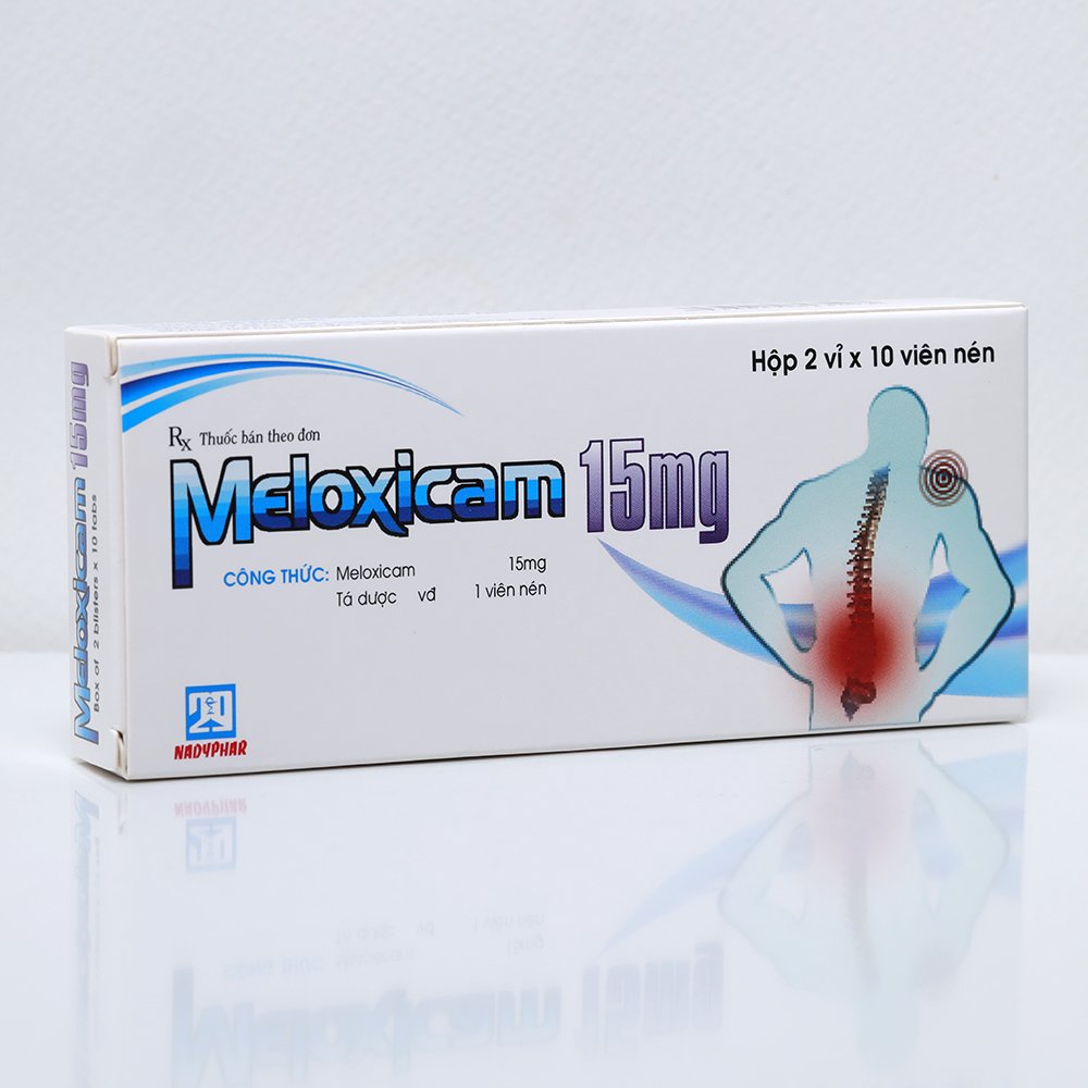 Meloxicam 15mg (Hộp 2 vỉ x 10 viên, vỉ Al/Al)